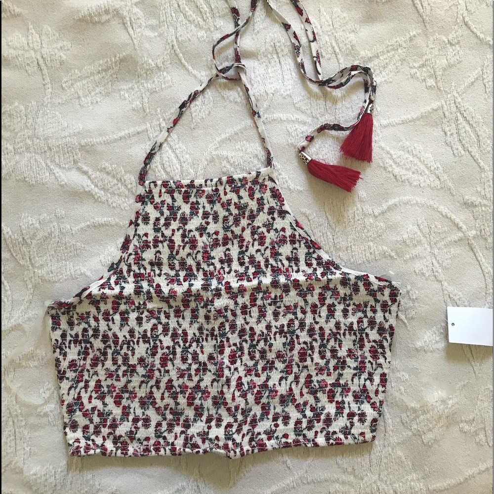 Flower Print Crop Top